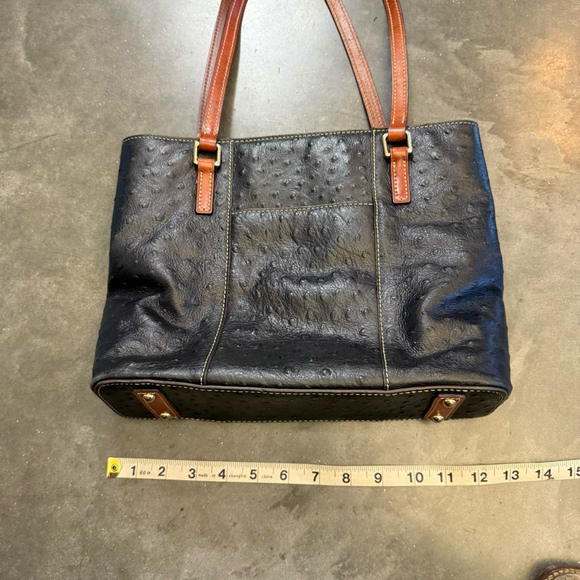 DOONEY & BOURKE Small Lexington Ostrich-Embossed Tote Shoulder Bag - Picture 6 of 8